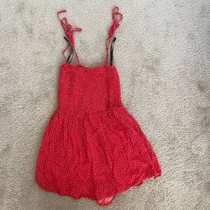 Red romper dress F21